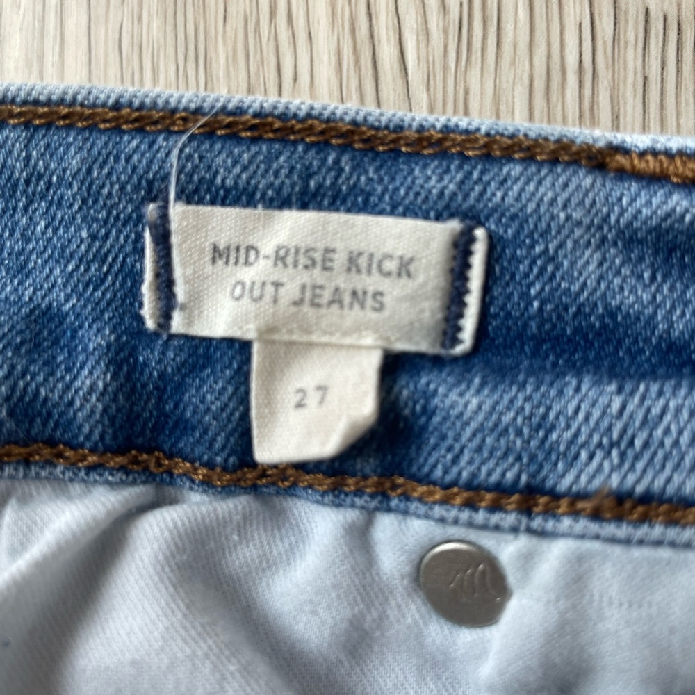 Madewell | Mid Rise Kick Out Jeans | Custom ‘Nashville’ Embroidery | Size 27 - Picture 6 of 9